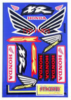 Sticker sponsor set Honda blue