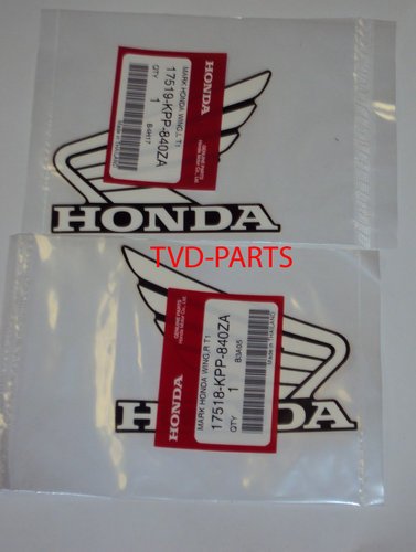 stickerset Honda wings Wit mb mtx mbx nsr universeel (103x83 mm)