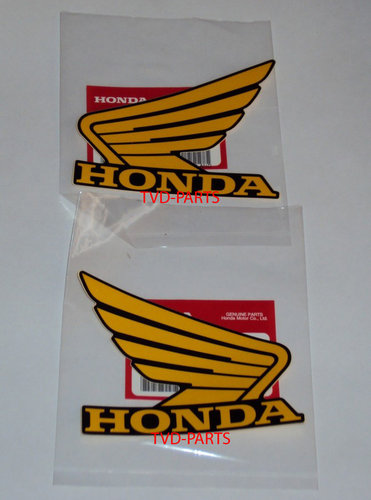 Stickerset Honda wings Geel Honda MB MT MTX NSR MBX (103x83 mm)