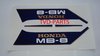 Tank sticker set Honda MB8 MB80 blauw/wit