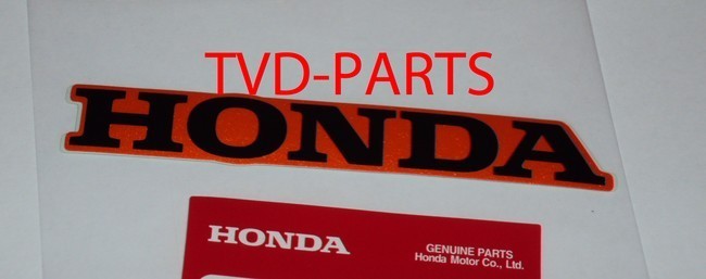 Sticker Honda oranje/zwart Honda MB MT MTX NSR MBX 110mm
