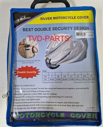 Cover moped motorcycle universal silver