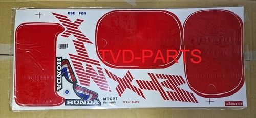 Stickerset voor Honda MTX80R 125R 200R rood