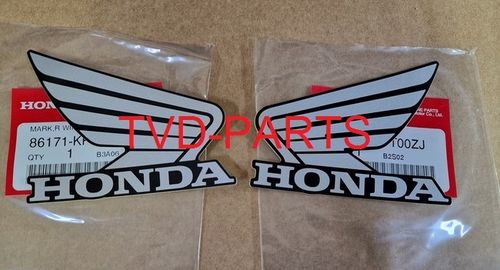 Stickerset Honda wings zilver Honda MB MT MTX NSR MBX (103x83 mm)
